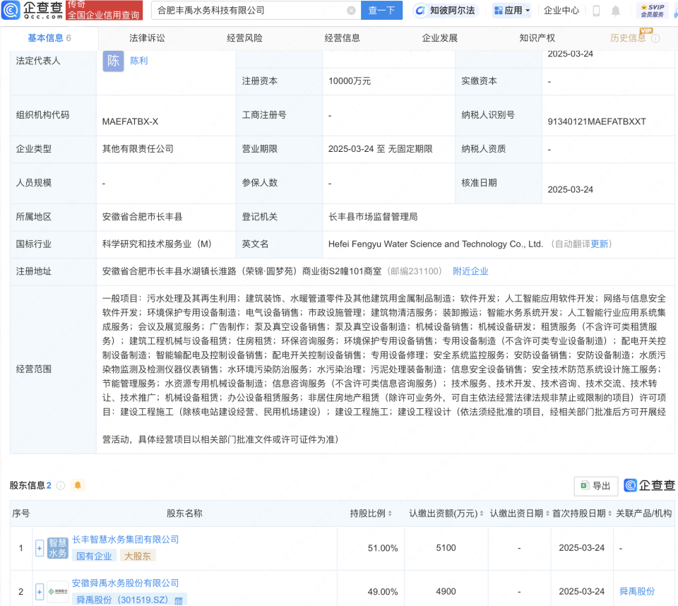 舜禹股份等成立新公司,含AI软件开发业务